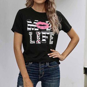 Mom Life Animal Print (Black)